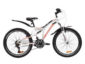 Велосипед ST 24" Discovery ROCKET AM2 Vbr з крилом Pl 2020 (біло-помаранчевий з чорним)