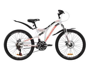 Велосипед ST 24" Discovery ROCKET AM2 DD з крилом Pl 2020 (біло-помаранчевий з чорним)