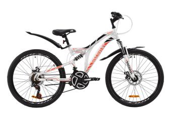 Велосипед ST 24" Discovery ROCKET AM2 DD з крилом Pl 2020 (біло-помаранчевий з чорним)
