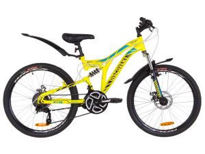 Велосипед 24" Discovery ROCKET AM2 14G DD St з крилом Pl 2019 (жовтий)