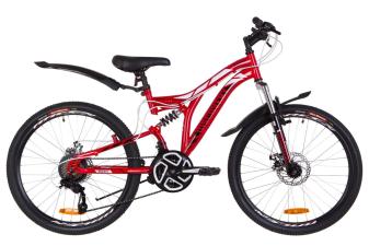 Велосипед 24" Discovery ROCKET AM2 14G DD St з крилом Pl 2019 (червоно-білий з чорним)