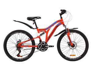 Велосипед ST 24" Discovery ROCKET AM2 DD з крилом Pl 2020 (червоно-чорний з синім)