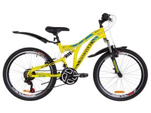 Велосипед 24" Discovery ROCKET AM2 14G Vbr St з крилом Pl 2019 (жовтий)