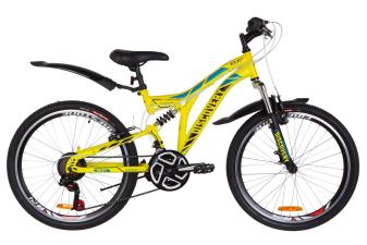 Велосипед 24" Discovery ROCKET AM2 14G Vbr St з крилом Pl 2019 (жовтий)