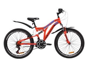 Велосипед ST 24" Discovery ROCKET AM2 Vbr з крилом Pl 2020 (червоно-чорний з синім)