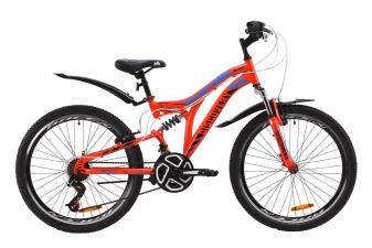 Велосипед ST 24" Discovery ROCKET AM2 Vbr з крилом Pl 2020 (червоно-чорний з синім)