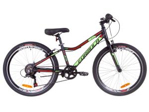 Велосипед 24" Formula ACID 1.0 14G Vbr Al 2019 (чорно-зелений з червоним)