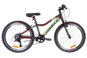 Велосипед 24" Formula ACID 1.0 14G Vbr Al 2019 (чорно-зелений з червоним)