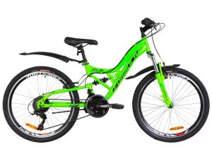 Велосипед 24" Formula ATLAS AM2 14G Vbr St з крилом Pl 2019 (салатовий)