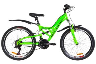 Велосипед 24" Formula ATLAS AM2 14G Vbr St з крилом Pl 2019 (салатовий)
