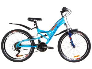Велосипед 24" Formula ATLAS AM2 14G Vbr St з крилом Pl 2019 (синій з помаранчевим)
