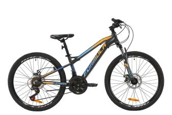 Велосипед AL 24" Formula BLACKWOOD 2.0 AM DD 2020 (сірий з блакитним і помаранчевим)