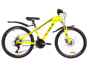 Велосипед 24" Formula DAKAR AM 14G DD St з крилом Pl 2019 (жовтий)