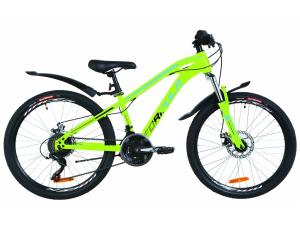 Велосипед 24" Formula DAKAR AM 14G DD St з крилом Pl 2019 (салатово-синій)