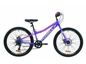 Велосипед 24" Formula FOREST DD 2020 (фіолетово-білий з малиновим)