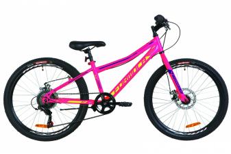 Велосипед 24" Formula FOREST 14G DD St 2019 (малиновий з салатовим)