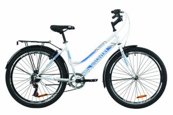 Велосипед ST 26" Discovery PRESTIGE WOMAN Vbr з багажником зад St, з крилом St 2020 (біло-блакитний)