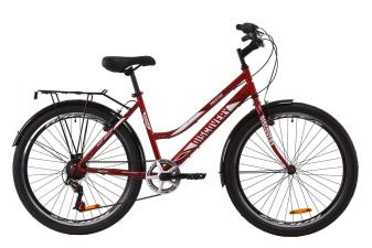 Велосипед ST 26" Discovery PRESTIGE WOMAN Vbr з багажником зад St, з крилом St 2020 (рубіновий)