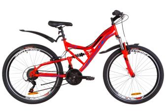 Велосипед 24" Formula ATLAS AM2 14G Vbr St з крилом Pl 2019 (червоно-синій)
