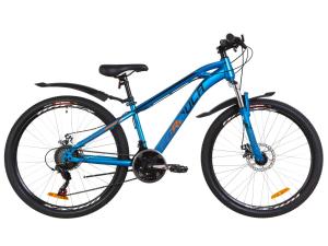 Велосипед 24" Formula DAKAR AM 14G DD St з крилом Pl 2019 (синій з помаранчевим)