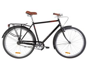 Велосипед 28" Dorozhnik COMFORT MALE 14G St з багажником зад St, з крилом St 2019 (чорний)