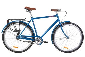Велосипед 28" Dorozhnik COMFORT MALE 14G St з багажником зад St, з крилом St 2019 (синій)