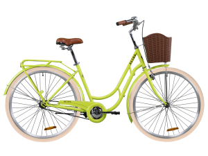 Велосипед ST 28" Dorozhnik RETRO з багажником зад St, з крилом St, з кошиком Pl 2020 (салатний)