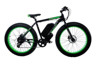 Електричний велосипед Fatbike Wendat 48V 19AH 1000W з гідравлічними гальмами чорно-зелений